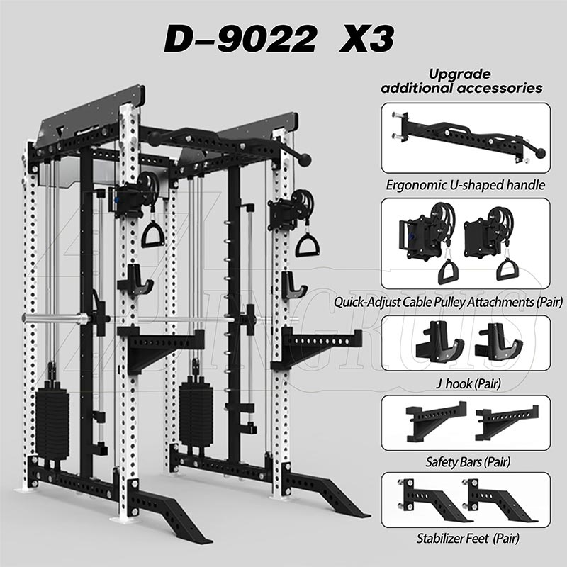 All-in-One Power Rack with Cable Crossover+Smith